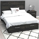 Dynamic Furniture 290 7 pc Full Panel Bedroom Set - Inky Maple IMAGE 2