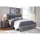 Signature Design by Ashley Lodanna B214B29 8 pc King Panel Storage Bedroom Set IMAGE 2