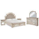 Signature Design by Ashley Realyn B743B64 7 pc King Upholstered Panel Storage Bedroom Set IMAGE 1