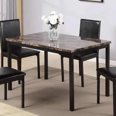 Brown marble dining table sales