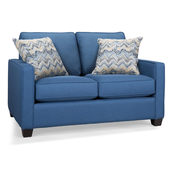 Decor-Rest Furniture 2855 Stationary Fabric Loveseat 2855 Loveseat - Blue IMAGE 1