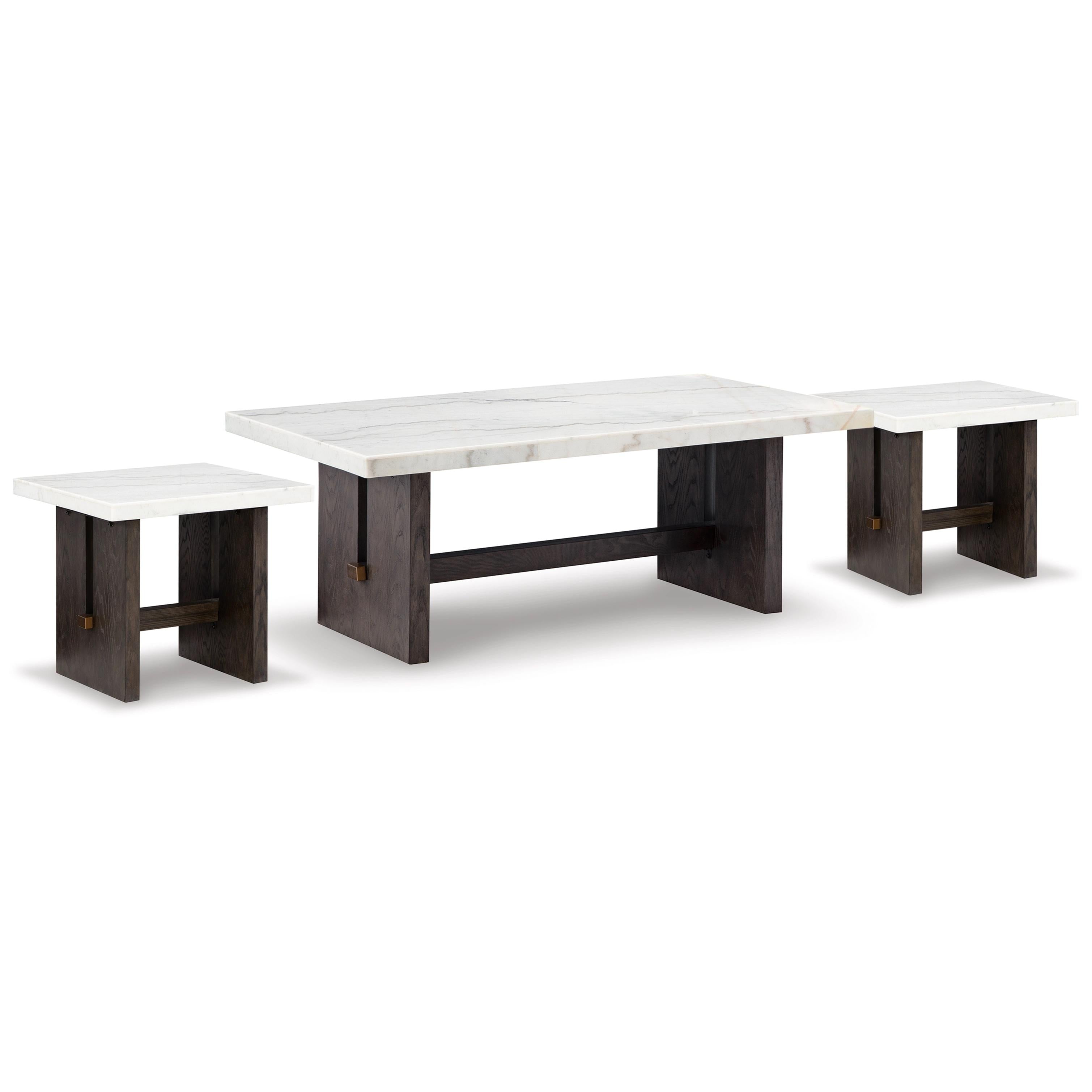 未使用品Grate Table ブルックリンスタイル カリフォルニア Signature Design by Ashley Burkhaus T779T1 Coffee Table and 2 Ends