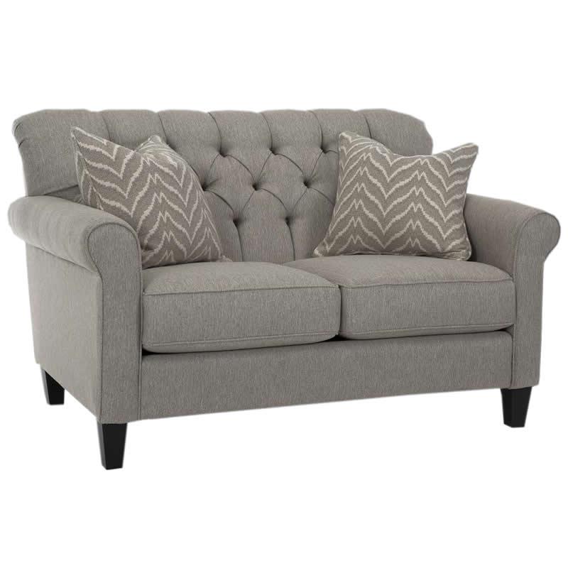 Decor-Rest Furniture 2478 Stationary Fabric Loveseat 2478 Grey Loveseat IMAGE 1