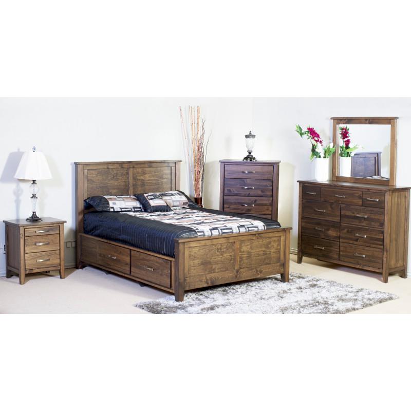 Mako Wood Furniture Scarlet King Bed with Storage 4100-ST-K IMAGE 2