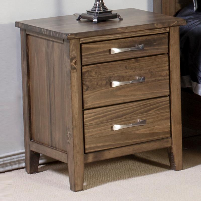 Mako Wood Furniture Scarlet 3-Drawer Nightstand 4100-65 IMAGE 1