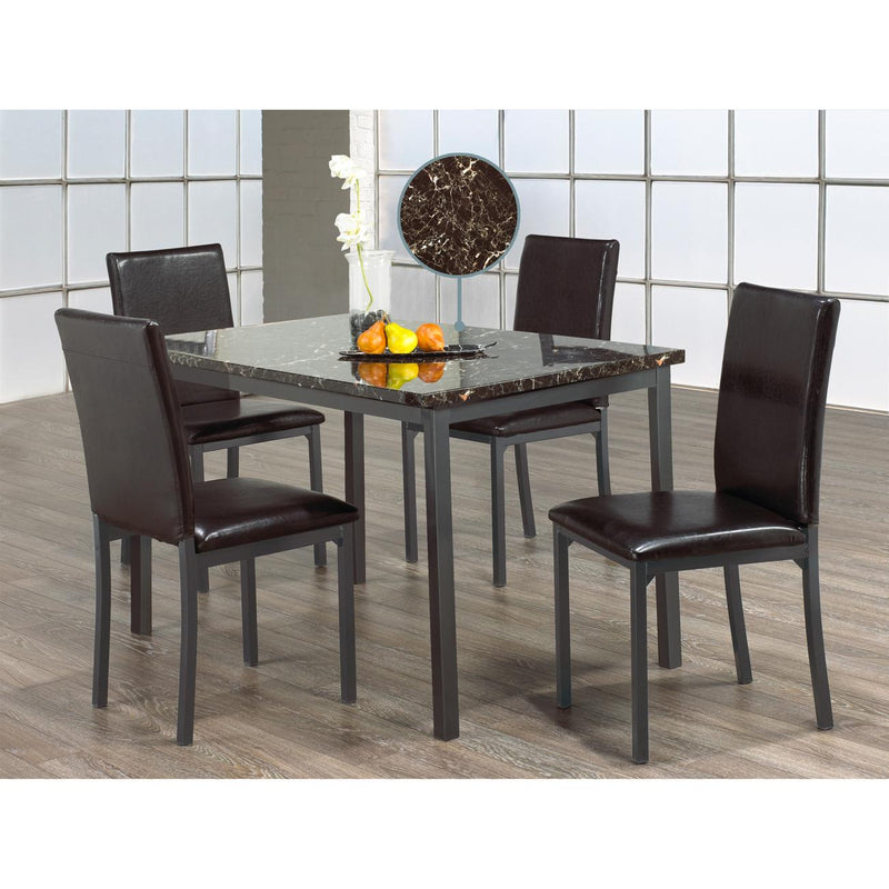 IFDC Dining Table with Marble Top T1036 IMAGE 2