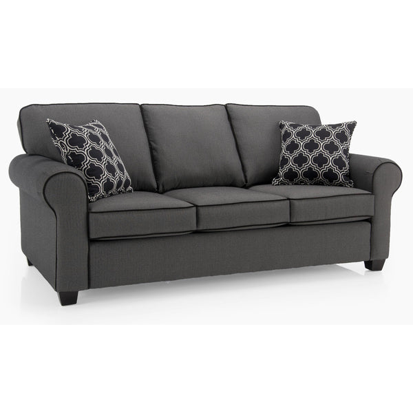 Decor-Rest Furniture Fabric Queen Sofabed 2179 Queen Sofa Bed (Charcoal) IMAGE 1
