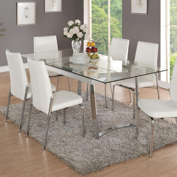 Acme Furniture Osias Dining Table with Glass Top Ossias Dining tables IMAGE 1