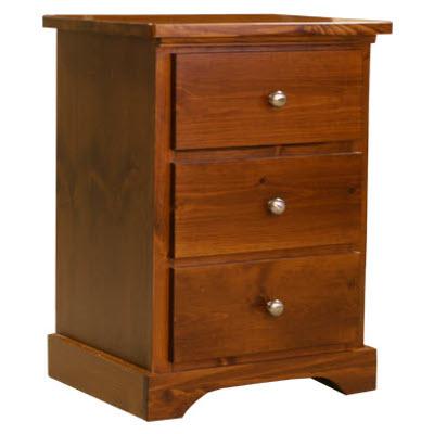 Mako Wood Furniture Polo 3-Drawer Nightstand 800-60-3 IMAGE 1