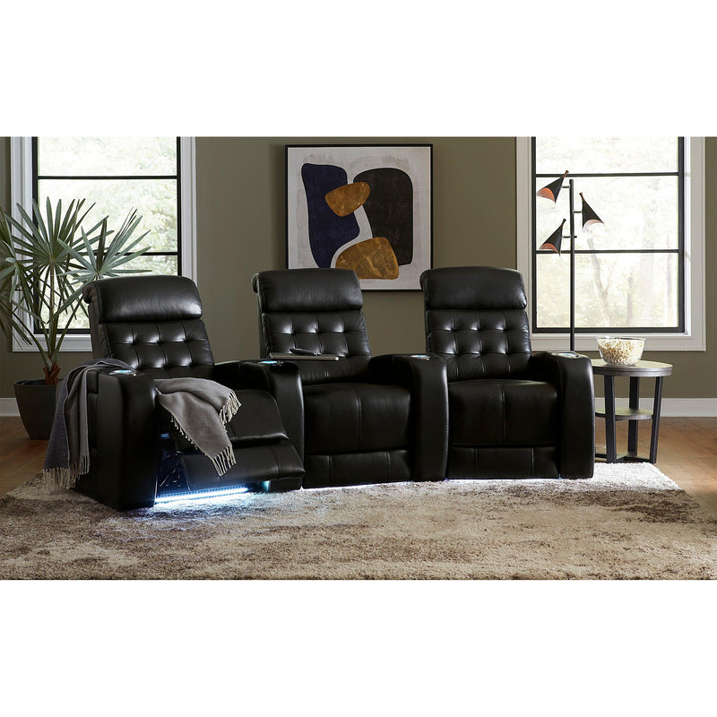 Palliser Erindale Leather 3-Seat Home Theatre Seating 41025-5L/41025-7L/41025-3L-GRADE100-ONYX IMAGE 5