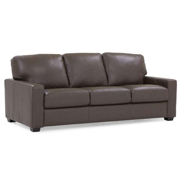Palliser Westend Stationary Leather Sofa 77322-01-CLASSIC-ACORN IMAGE 1