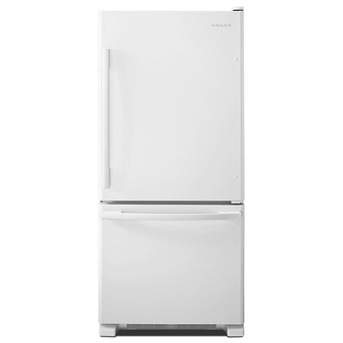 Amana 30-inch, 18 cu. ft. Bottom Mount Freezer Refrigerator ABB1924BRW