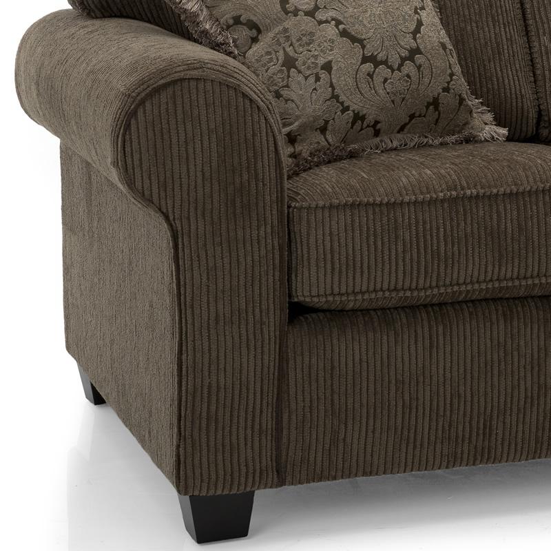 Decor-Rest Furniture Stationary Fabric Loveseat 2179-L IMAGE 2