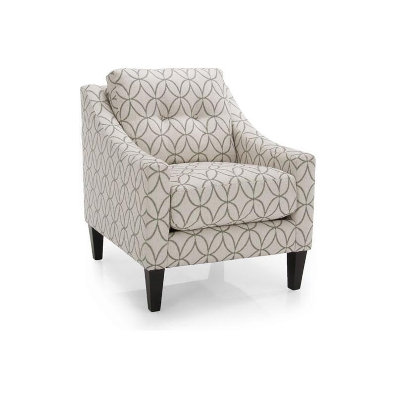  Decor-Rest Furniture Newark Stationary Fabric Accent Chair Newark 2467-AC-BACK IMAGE 2