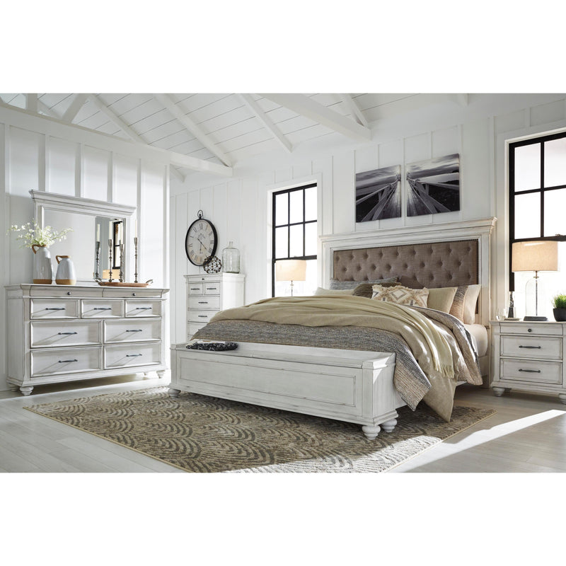 Benchcraft Kanwyn B777 8 pc Queen Upholstered Panel Storage Bedroom Set IMAGE 1