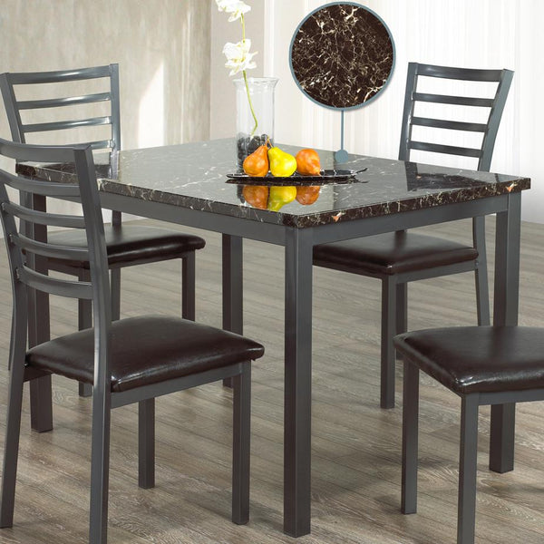 IFDC Dining Table with Marble Top T1026 IMAGE 1