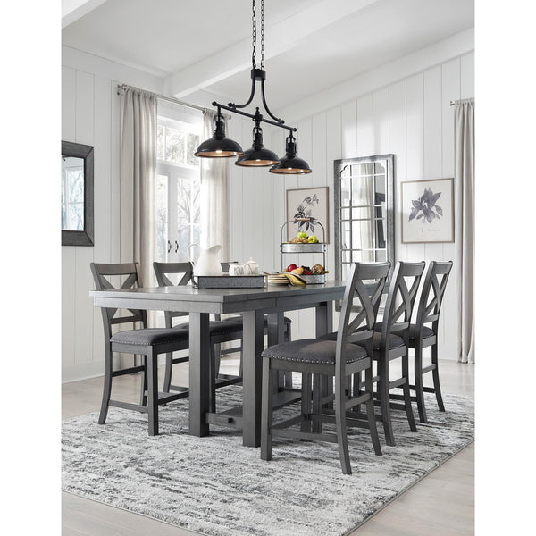 Signature Design by Ashley Myshanna D629D7 7 pc Counter Height Dining Set IMAGE 1