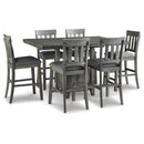 Signature Design by Ashley Hallanden D589D4 7 pc Counter Height Dining Set IMAGE 2