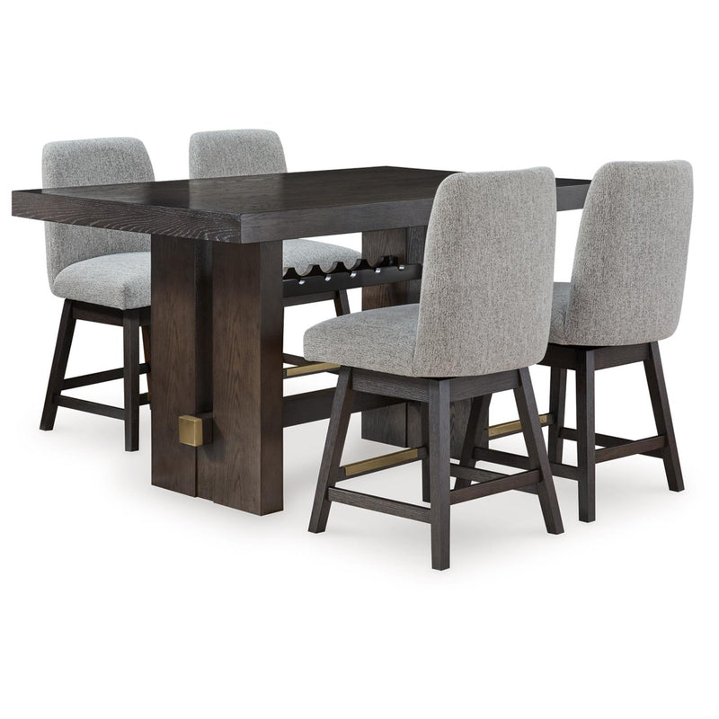 Signature Design by Ashley Burkhaus D984D5 5 pc Counter Height Dining Set IMAGE 2