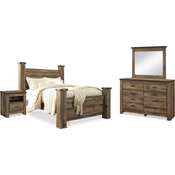  Signature Design by Ashley Trinell B446B76 6 pc Queen Poster Bedroom Set IMAGE 1