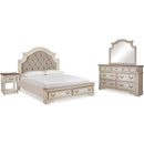  Signature Design by Ashley Realyn B743B59 6 pc King Upholstered Panel Storage Bedroom Set IMAGE 1
