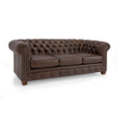  Decor-Rest Furniture Stationary Leather Sofa 3230 Sofa (Brown) IMAGE 1