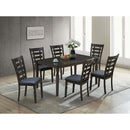  Minhas Furniture Leo 7 pc Dining Set - Grey IMAGE 1
