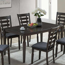 Minhas Furniture Leo 7 pc Dining Set - Grey IMAGE 2