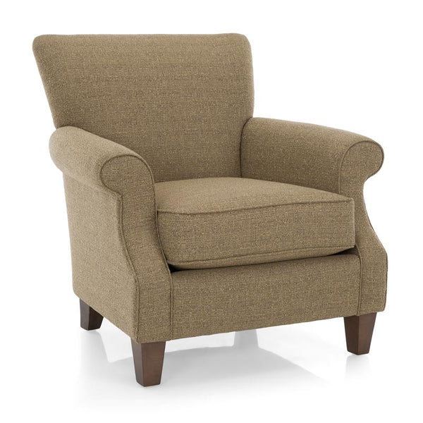 Decor-Rest Furniture Stationary Fabric Chair 2538 Chair (Dark Beige) IMAGE 1
