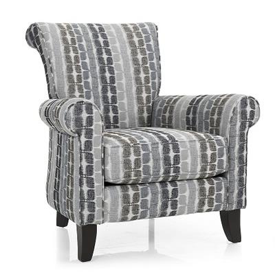  Decor-Rest Furniture Stationary Fabric Accent Chair 2470 Accent Chair (Oreo) IMAGE 1