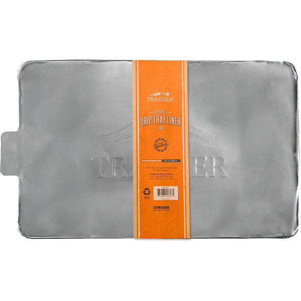 Traeger Drip Tray Liners - 5 Pack for Tailgater BAC408 IMAGE 1