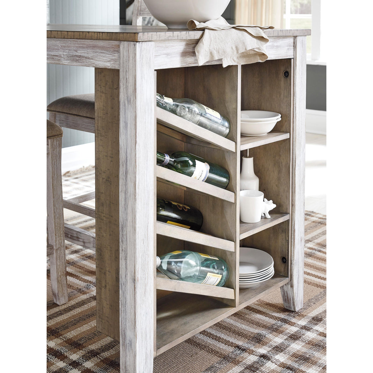 Signature Design by Ashley Skempton Counter Height Dining Table with T