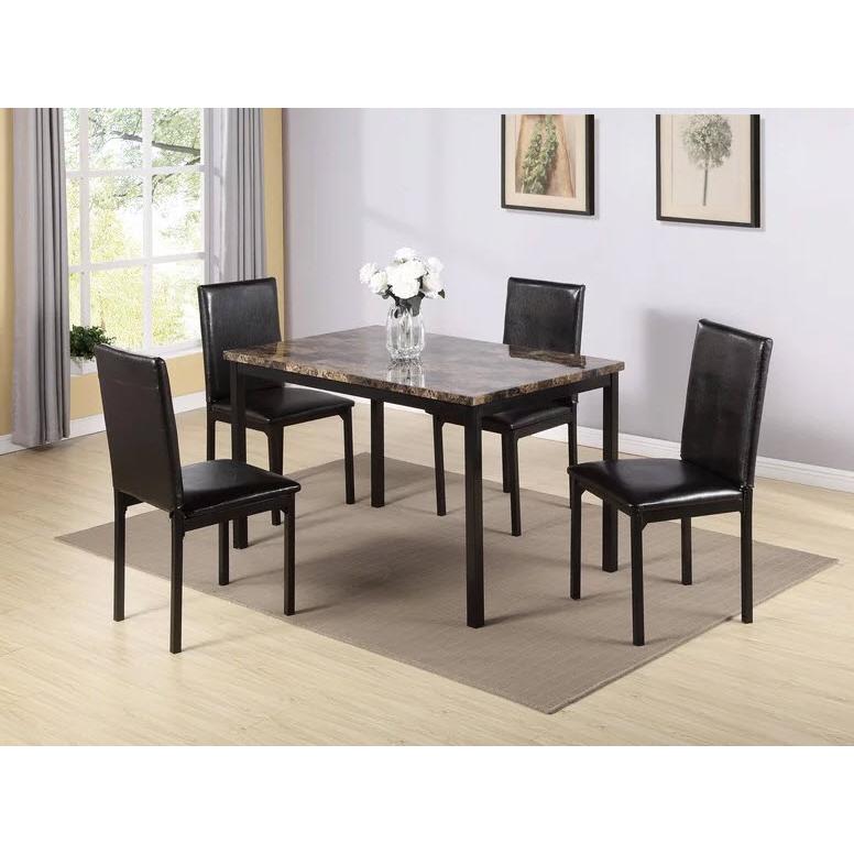 IFDC Dining Table with Marble Top T-1520 IMAGE 2