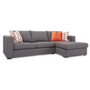  Decor-Rest Furniture Fabric Sectional 2900 Sectional (Dark Grey) IMAGE 1