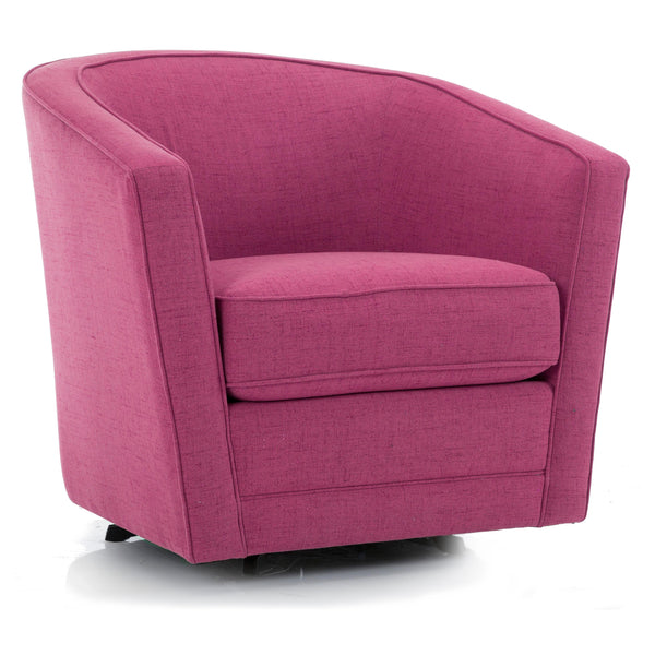 Decor-Rest Furniture Swivel Fabric Accent Chair 2693 Swivel Accent Chair - Pink IMAGE 1