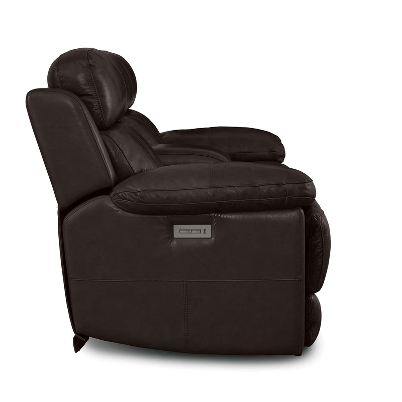 Palliser Finley Power Reclining Leather Loveseat Finley 41134-68 Loveseat Console with Power - Chocolate IMAGE 5