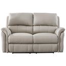 Amax Leather Tyler 6829-20P-2515 Power Reclining Loveseat - Bedford Ice IMAGE 1