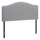  Monarch I 6011F Full Headboard - Grey Leather-Look IMAGE 1