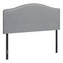  Monarch I 6011Q Queen Headboard - Grey Leather-Look IMAGE 1