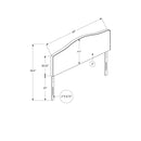  Monarch I 6011Q Queen Headboard - Grey Leather-Look IMAGE 5
