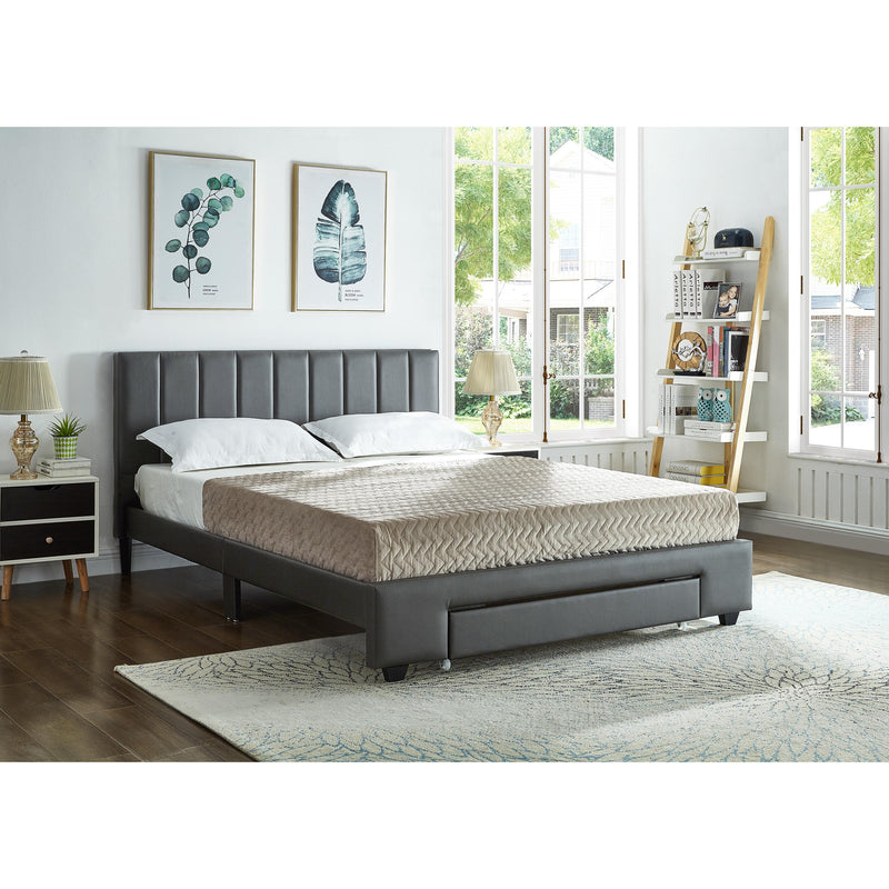 IFDC Queen Upholstered Platform Bed with Storage IF 5481 - 60 IMAGE 1