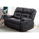  Minhas Furniture Malden Reclining Leather Air Loveseat Nedlam Reclining Loveseat - Grey IMAGE 1