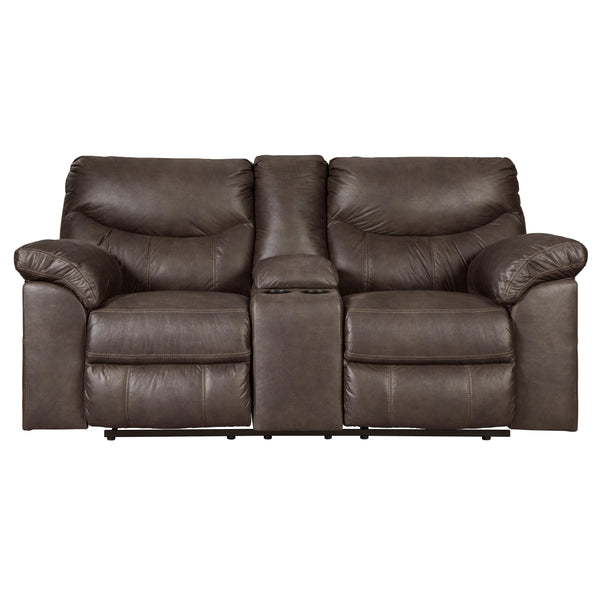 Signature Design by Ashley Boxberg Reclining Leather Look Loveseat 3380394C IMAGE 1
