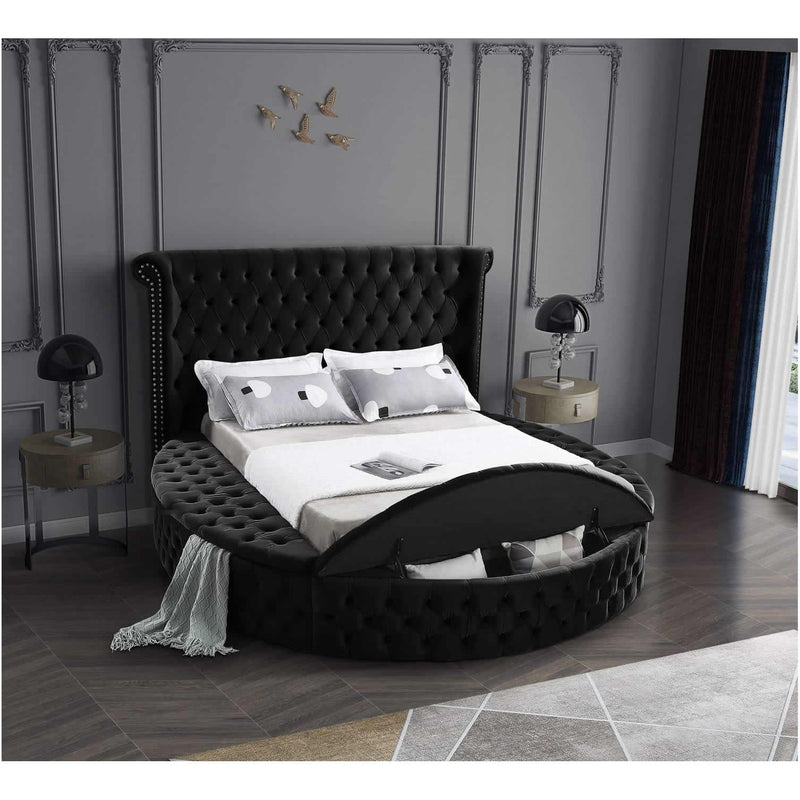 IFDC King Upholstered Platform Bed with Storage IF 5773 - 78 IMAGE 4