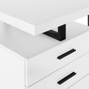  Monarch I 7646 Computer Desk - White/Black Metal IMAGE 6