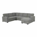  Primo International Morandi 4 pc Sleeper Sectional - Solis Dark Grey IMAGE 2
