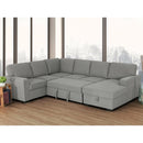  Primo International Morandi 4 pc Sleeper Sectional - Solis Dark Grey IMAGE 3