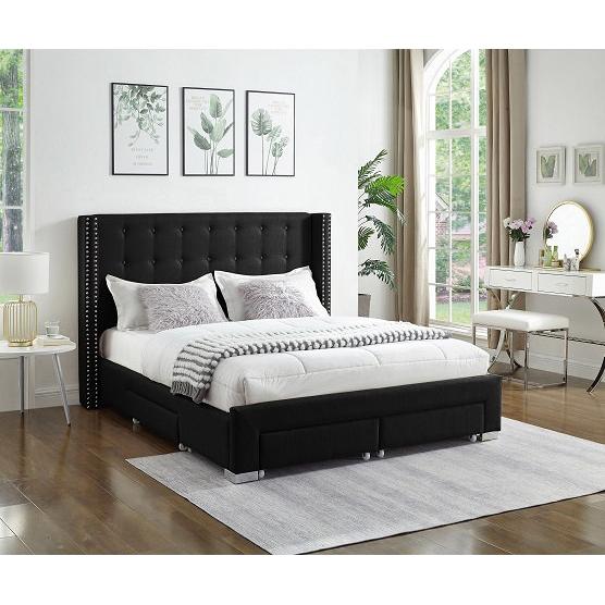 IFDC King Upholstered Platform Bed with Storage IF 5329 - 78 IMAGE 1