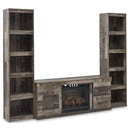  Signature Design by Ashley Derekson EW0200W10 3 pc Entertainment Center with Electric Fireplace IMAGE 1