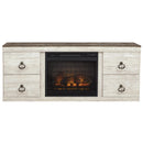 Signature Design by Ashley Willowton EW0267W8 TV Stand with Electric Fireplace IMAGE 2